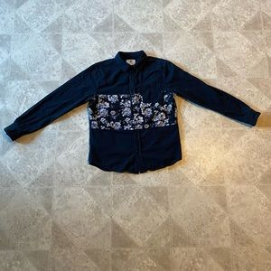 On The Byas Floral Print Button Down Dress Shirt